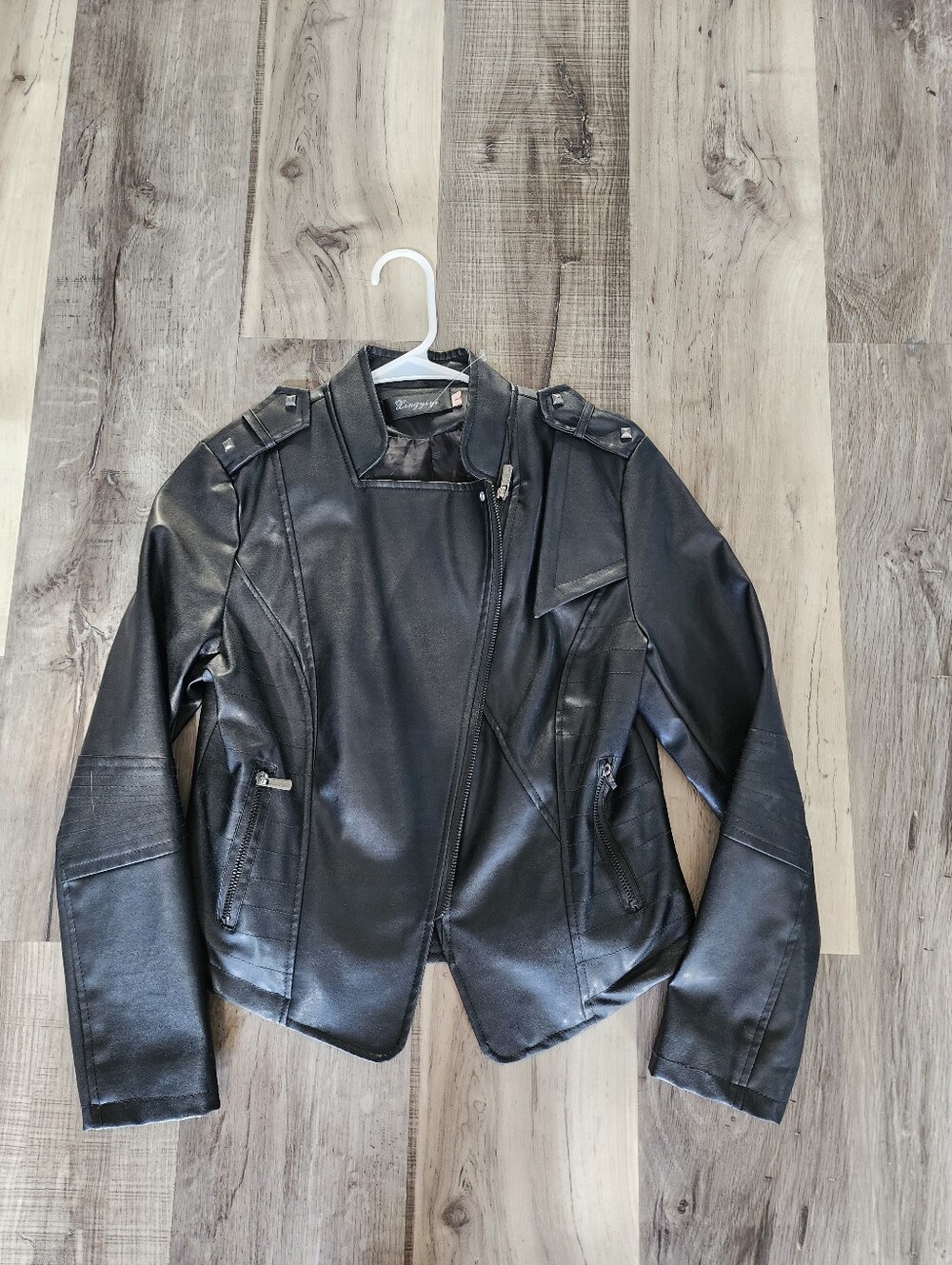 Faux Leather Kids Moto Jacket - Black